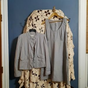 Jackpot 100% Linen Spring to Summer a-line shift dress with matching jacket